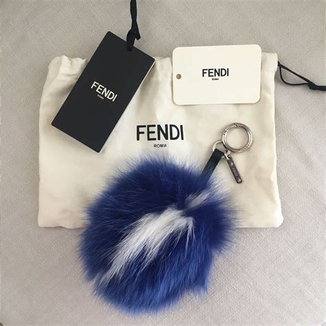 fendi fur ball charm|Fendi fox fur charm.